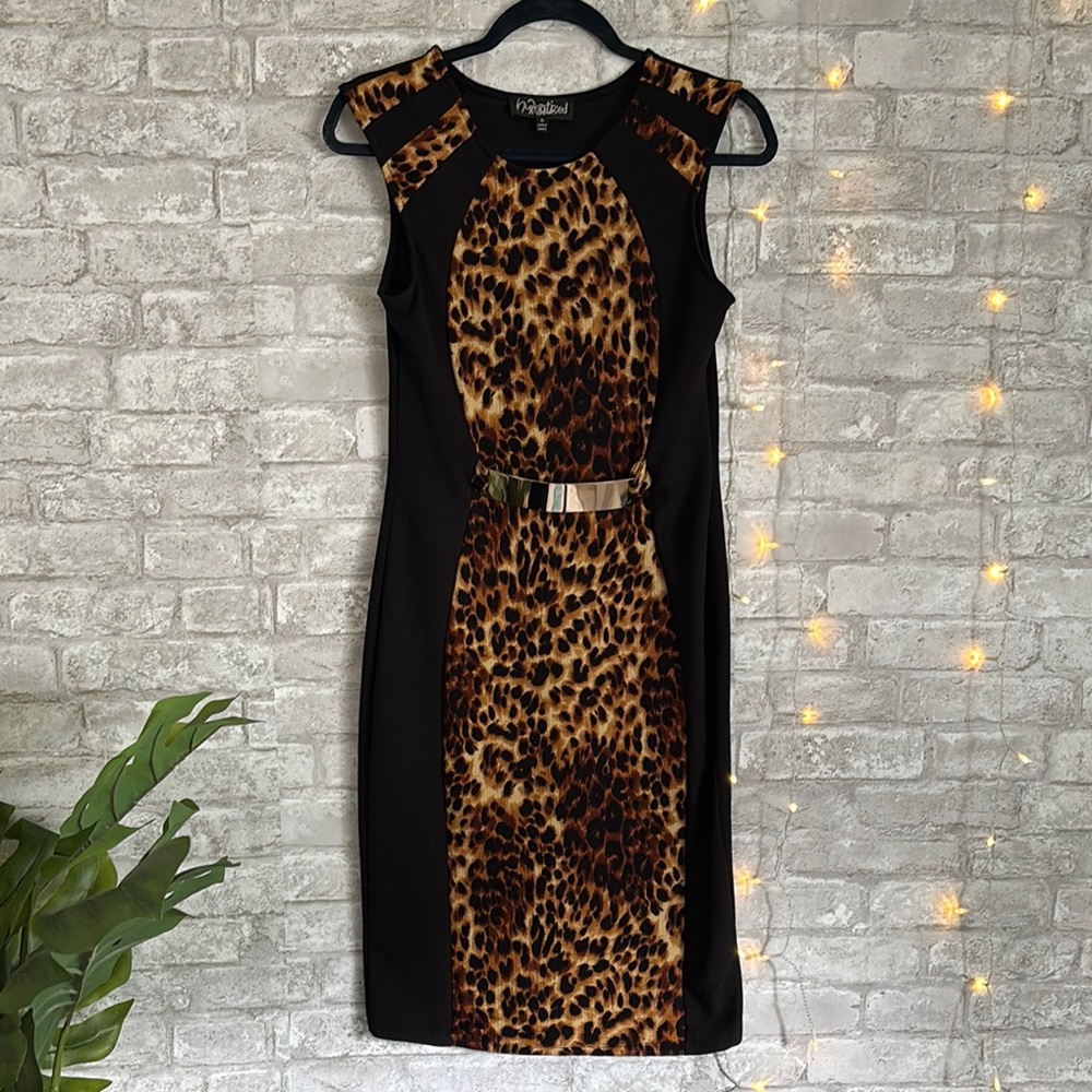 Leopard Print Sleeveless Dress